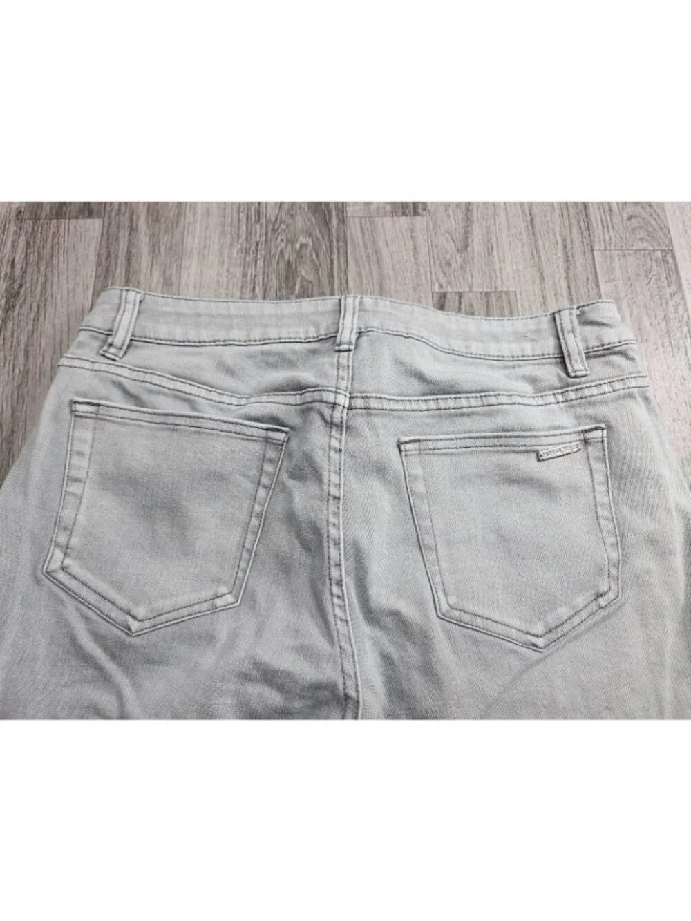 Michael Kors Izzy Skinny Jeans Womens 8 Gray Light Wash Mid‎ Rise Stretch Denim